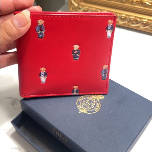 Polo by Ralph Lauren Red Bear Motif Card Holder - Picture 3 of 6